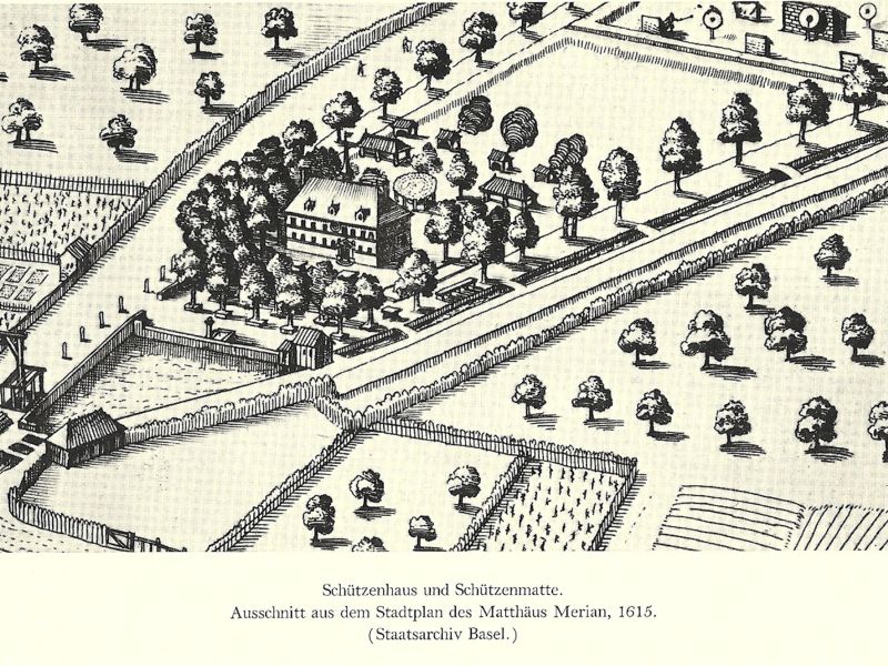 adh₂oC Dorenbach: Historischer Stich mit Darstellung des ehemaligen Teuchelweihers, der vom Dorenbach gespiesen war